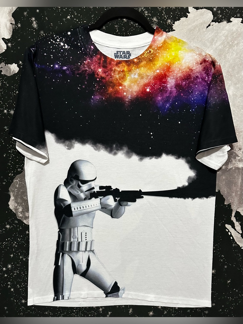 Star Wars Stormtrooper Galaxy Nebula Blast Shirt